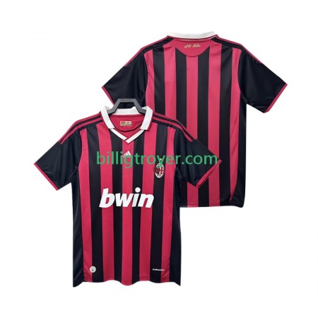 Billige Fotballdrakter AC Milan 2009 2010 Retro Hjemmedraktsett Kortermet